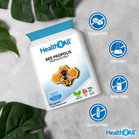 Health4All Bee Propolis 1000mg per Capsule 90 Capsules, High Strength Immune System Booster, Natural Immune Support Supplement (not Tablets) | Made in UK