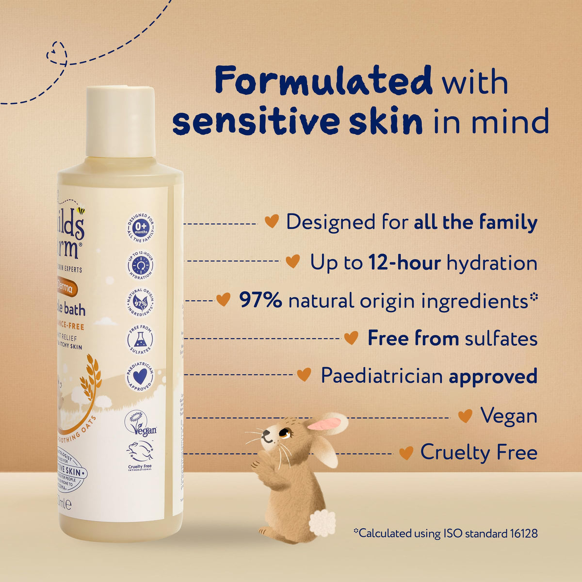 Childs Farm OatDerma Bubble Bath, Fragrance Free, Soothing Hydration for Sensitive Skin, Baby, 250ml