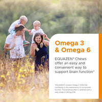 Equazen EQUAZEN Chews | Omega 3 & 6 Supplement | Blend of DHA, EPA & GLA | Supports Brain Function | Suitable for Children from 3+ to Adults | 60 Strawberry Flavoured Chews