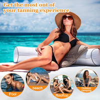 Muiefe Intensive Tanning Gel for Outdoor Sun, Natural Brown Tanning Accelerator Cream, Sunbed Tan Accelerator with Carrot Oil & Vitamin E, Sunscreen without SPF, Moisturizing Body Gel for Women Men, 150g