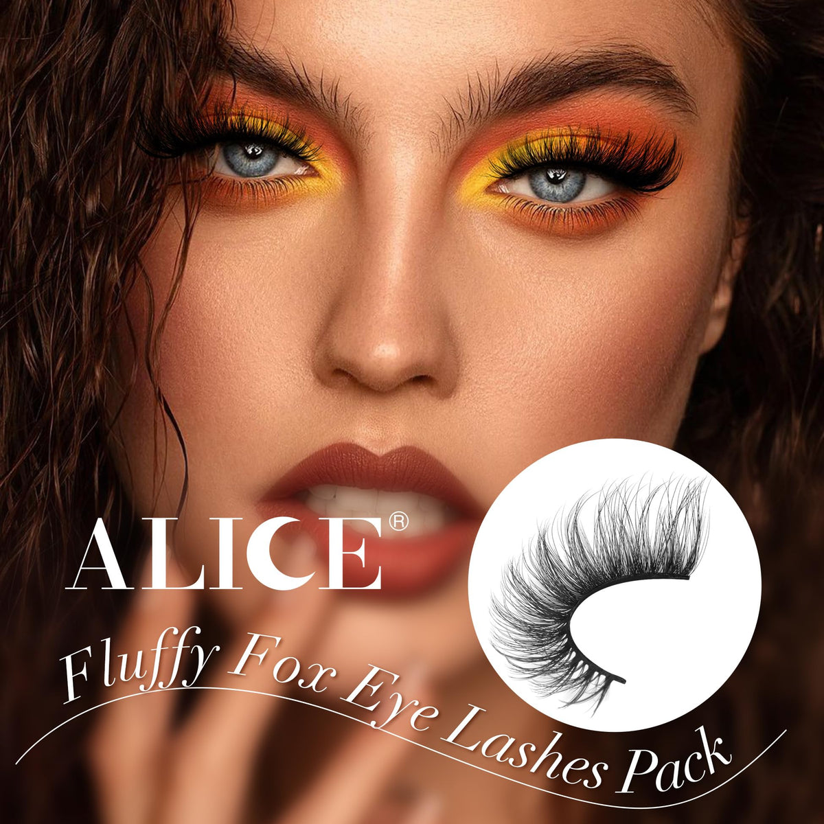 ALICE Eyelashes Fox Eye Lashes Mink Faux Fluffy Natural False Wispy Cat Pack Fake 7 Pairs