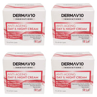 Happy Bees Bundle Derma V10 Innovations Day & Night Cream (4 Pack) Total 200 ml (Retinol, 4 Pack)
