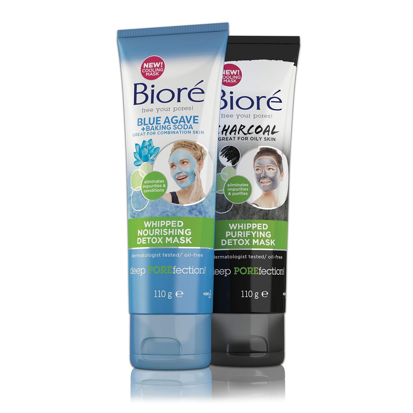 Biore Charcoal Whipped Purifying Detox Face Mask for Oily Skin, 110g