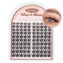 JIMIRE Manga Cluster Lashes Natural Look Anime Individual Eyelashes Cute 8-14MM Wispy Manhua Lash Clusters with Spiky 110 Pcs Manga Lashes Individual Cluster with Thin Band