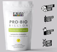 Probiotics for Gut Health - 120 Lactobacillus Acidophilus Tablets (Not Capsules) - High Strength CFU Probiotic Supplement for Men & Women - Vegan & UK Made