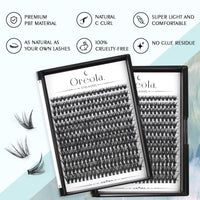 Oreola Cluster Lashes 240 Pieces Individual Eyelashes Natural Look 9-16MM