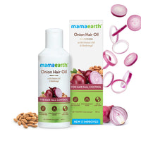 Mamaearth Onion Hair Oil with Redensyl | Controls Hair Fall & Loss | Enhances Hair Growth | Nourishes Dry Scalp & Ends | Lightweight & Fast-Absorbing | 150ml