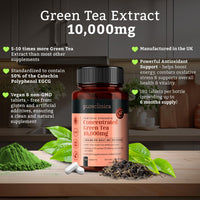 Pureclinica Concentrated Green Tea 10,000mg x 180 Tablets - 6 Months Supply