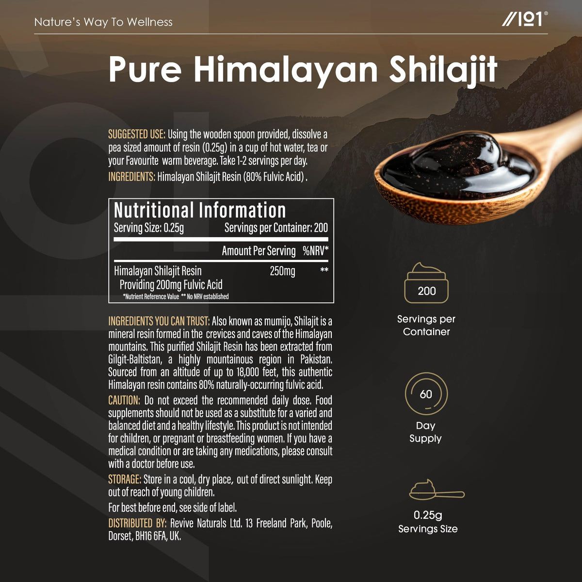 ALPHA01 Himalayan Shilajit Resin 50g – Gold Grade 100% Pure Gilgit-Baltistan Source – Rich in 80% Fulvic & Humic Acid, Minerals – by Alpha01