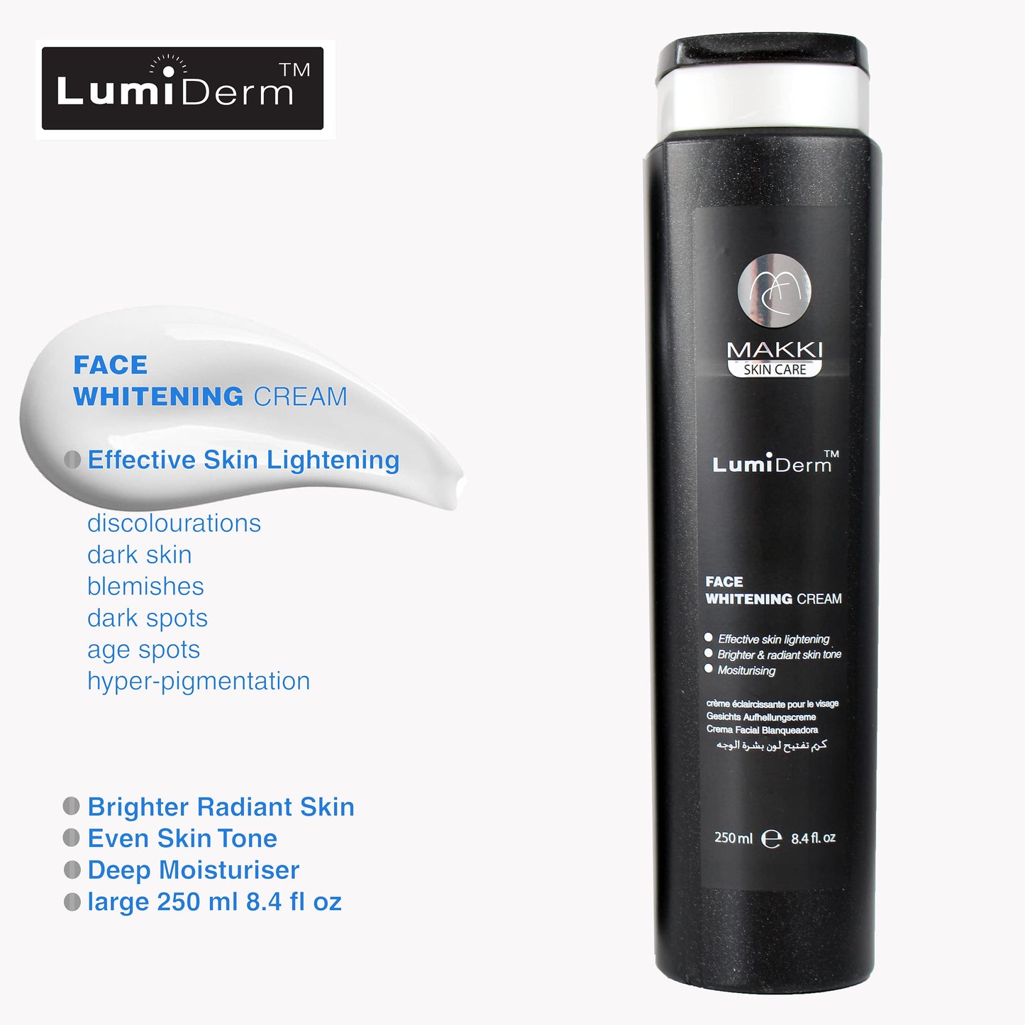 Lumiderm LumiDerm Face Radiance Care Cream for skin lightening, brightening and mosituriser, for pigmentation, dark age spots 250ml