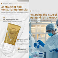 ANGEL SILK 8HA Firming Neck Cream, Tighten and Lift Neck Cream, Contain Hexapeptide, Moisturizing, Tightening Lotions, with Double Roller Massage, Reduce Wrinkles Fine Lines, Firm Sagging Skin