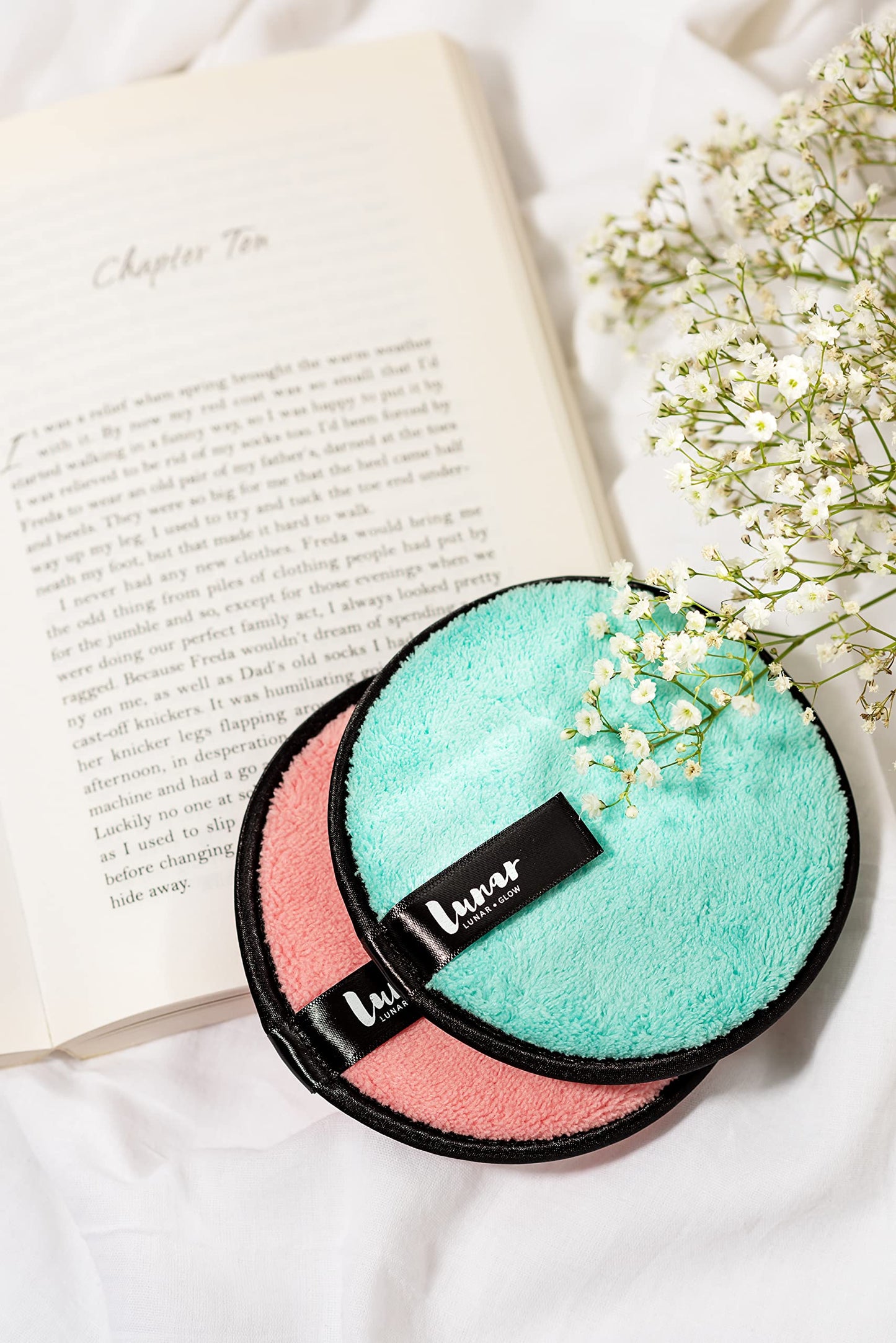Makeup Remover Pad by Lunar Glow, A Sustainable and Eco-friendly Choice. Includes 2 pads