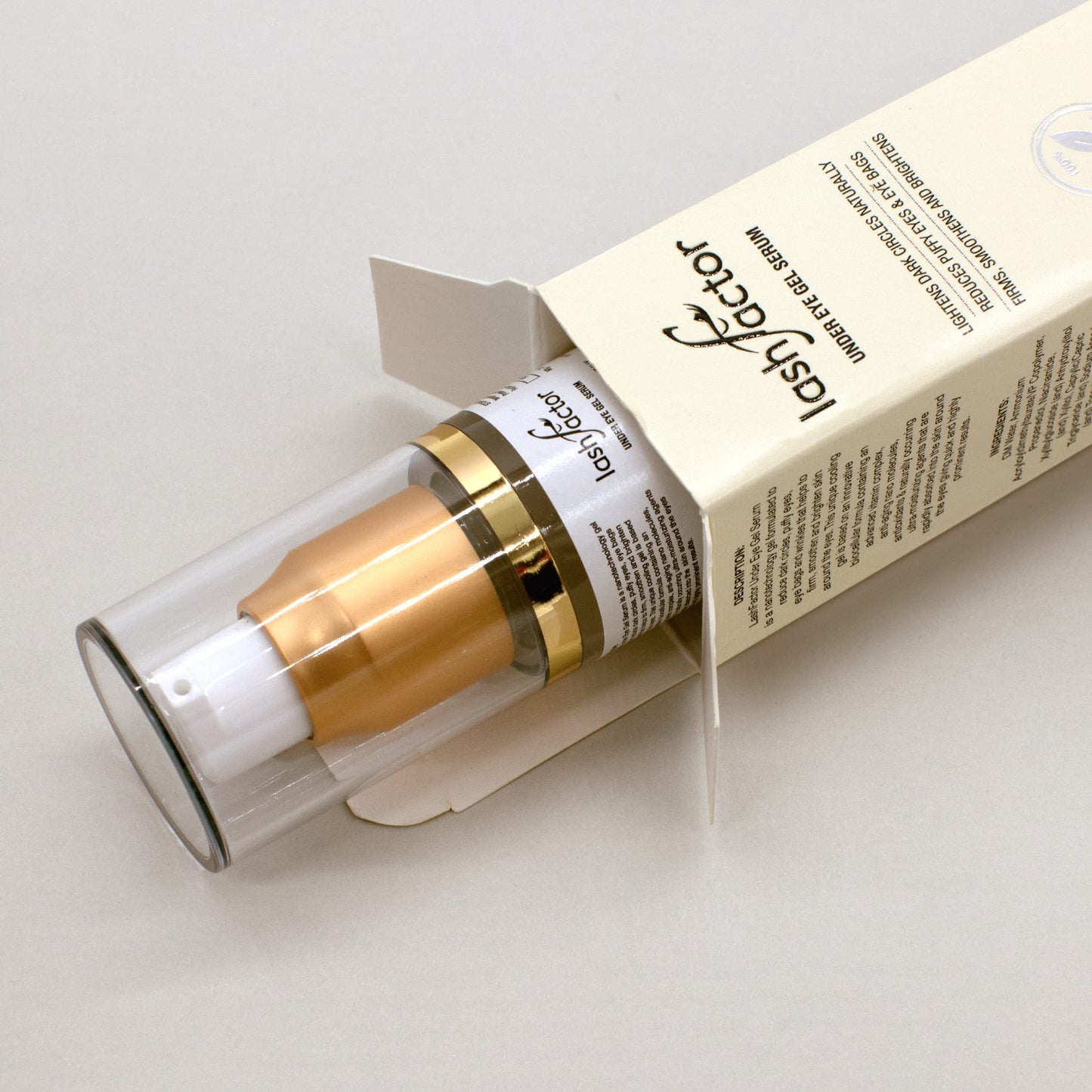 Lashfactor Under Eye Gel Serum - Hydrating Eye Serum for Dark Circles, Puffy Eyes, Eye Bags - Eye Bags Remover - Anti Ageing Eye Serum - Scientifically Proven & Vegan - 30g