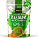 Organic Alfalfa Powder 250g Support Energy and Stress, Vegan Keto Green Superfood Supergreen Raw Natural Alfalfa Powder Juice Shots PROELITE