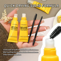HOPHAT 2PCS Eyebrows Styling Spiking Glue – Long-Lasting Glue for Brows & Edges 2 in 1 Eyebrow Gel, Strong Hold for Fluffy & Defined Brows, Eye Brow Setting Gel 10ml