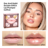 KISSIO Lip Plumper Set,Natural Lip Plumpers and Care,Lips Gloss,Moisturizing Day and Night,4PCS Lips Plumper,Cruelty Free(Clear, 4pcs)