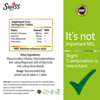 Swiss Bork SWISS BORK Natural Vitamin C Tablets (Ester C) – High Strength Vitamin C Supplement to Nourish Your Immune System, Enhance Radiant Vitality and Fight Free Radicals - 30 Effervescent Tablets (Halal)