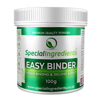 SPECIAL INGREDIENTS Easy Binder 100g - Vegan Friendly Gelling Agent & Binder, No Heat Required (Comes with Free Recipe Booklet) - Recyclable Container