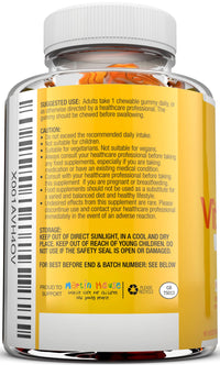 Nu U Nutrition Vitamin D3 Gummies 4000 IU Adults - 90 Gummies - 3 Months Supply - Delicious Natural Orange Flavour - High Strength Vitamin D (Cholecalciferol) Supplement - Vegetarian Chewable VIT D