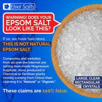 Elixir Gardens 100% BP FCC Food Medical Grade Organic Epsom Salts Various Sizes 200g-25kg | 300g | Mined in Germany