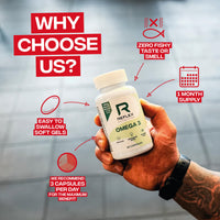 Reflex Nutrition Omega 3 - Omega 3 Capsules High Strength: 1000mg Fish Oil Supplement with 330mg EPA & 220mg DHA - Support Heart Health & Brain Function - Maintain Normal Blood Pressure (90 Capsules)