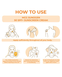 MCG Medical Cosmeceutical Group McG Sunogen Natural Sunscreen SPF 50 with Shea Butter Oil, Vitamin - Sun Cream for Face Women, UVA&UVB, Anti-Aging Ultra Protection Hydrating for All Skin Types