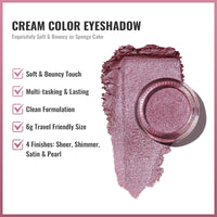 Oulac OULAC Cream Eyeshadow, Glitter Pink Eyeshadow, Holds Makeup For 12 Hours +, Waterproof and Sweatproof, Crease Resistant, Vegan | 06g, Lustering (12)