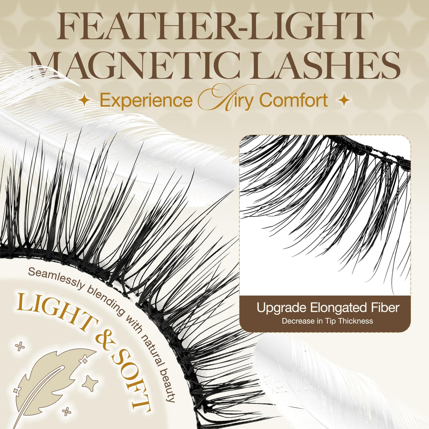 LASHVIEW Upgrade Soft Magnetic Eyelashes Natural Look,Reusable Magnetic Eyelashes with Applicator, No Glue Needed Magnetic Eyelashes Magnetic Lashes Kit, Easy to Wear and Remove CT01-UK