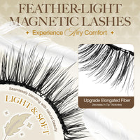 LASHVIEW Upgrade Soft Magnetic Eyelashes Natural Look,Reusable Magnetic Eyelashes with Applicator, No Glue Needed Magnetic Eyelashes Magnetic Lashes Kit, Easy to Wear and Remove CT01-UK