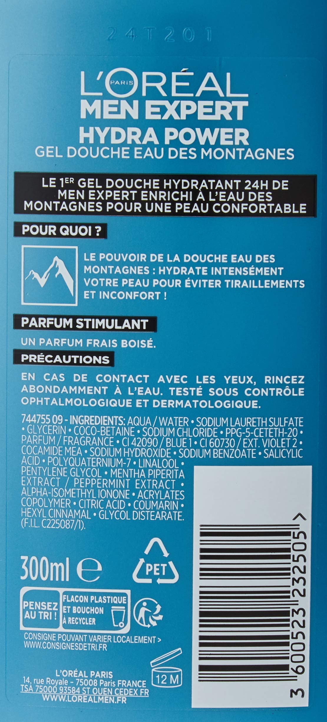 L’Oréal Paris men expert L'Oréal Men Expert Hydra Power Hydration Intense Shower Gel for Men 300 ml