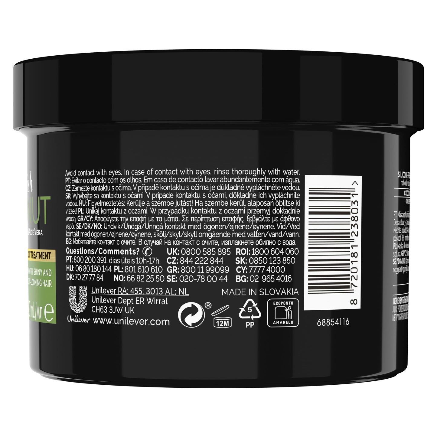 TRESemmé Nourish Coconut Hydrating Mask rinse-out hair treatment with Coconut Oil & Aloe Vera for smooth, shiny, healthy-looking hair 440 ml