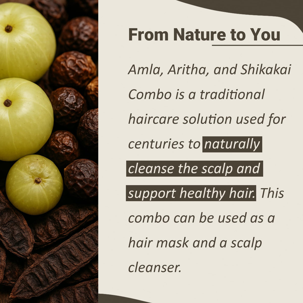 minature Combo Of Amla Powder Aritha & Shikakahi (Pack Of 3) | For Natural Beautiful Hair | Hair Pack for Hair, Conditioning, Smooth, and Shinny, and all types of Hair | 100 Each (100g*3)