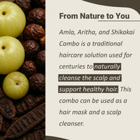 minature Combo Of Amla Powder Aritha & Shikakahi (Pack Of 3) | For Natural Beautiful Hair | Hair Pack for Hair, Conditioning, Smooth, and Shinny, and all types of Hair | 100 Each (100g*3)
