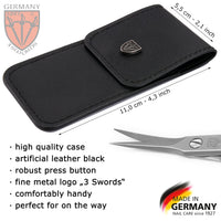 3 Swords Germany | Curved Cuticle Dead Skin Scissors towerpoint tip, Stainless Steel, Extra Sharp - Made in Germany (2815)