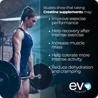 EVO NUTRITION EVO Nutrition Creatine Monohydrate 3000mg, 180 Unflavoured Tablets