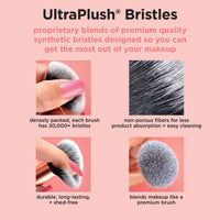 REAL TECHNIQUES Real Techniques Travel Fantasy Mini Brush Kit, Makeup Brushes For Eyeshadow, Highlight, Contour, Powder, and Concealer, Travel-Sized Brushes and Cosmetic Bag, Synthetic Bristles, 11 Piece Set