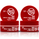 Redone RedOne Hair Styling Wax Red 2x150 ml | Ultra Hold Gel Wax | Edge Control | Maximum Control | Strawberry Scent | Professional Barber Hair Wax for Men & Women | Long Lasting Shine