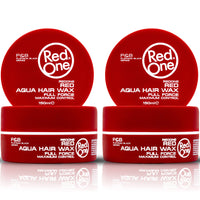 Redone RedOne Hair Styling Wax Red 2x150 ml | Ultra Hold Gel Wax | Edge Control | Maximum Control | Strawberry Scent | Professional Barber Hair Wax for Men & Women | Long Lasting Shine