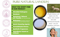 Avena Herbal Products Ultra-Pure Lanolin Cream Balm – Pharmaceutical Grade | Natural Moisturiser for Dry Cracked Lips, Hands, Heels, Nipples & Skin | Refined Anhydrous Lanolin UK Made (60ml)