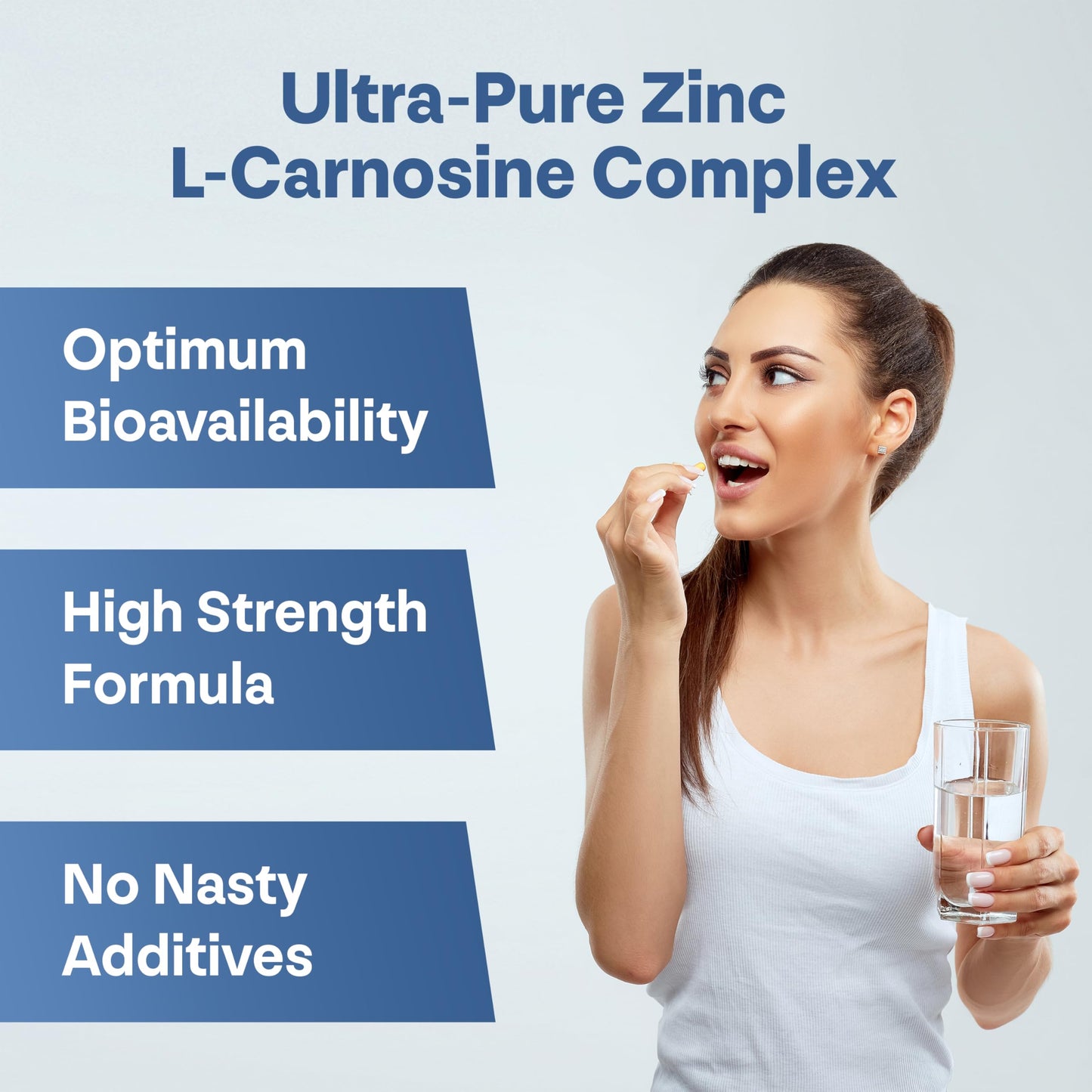 Longevity Box Zinc L-Carnosine Supplement - 75mg x 180 Capsules of Maximum Bioavailable Zinc L-Carnosine 2 Per Serving, Supports Gut Health, Nutrient Absorption, Digestive Comfort - 3 Months Supply