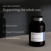 Wild Nutrition Food-Grown® Daily Multi for Teen Boys, Natural & Ethical Multivitamin Kids Vitamins with Vitamin B, Vitamin D - Optimal Health for Teen Boys - 60 Capsules