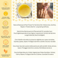 BEES of BRITAIN - 100% Natural Skin Balm - Shea, Cocoa Butter, Beeswax. Repairs, Soothes, Hydrates. We Donate 5% of our Profit to Save Bees + Pollinators. 100ml
