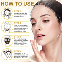 Advanced Snail Mucin Glass Glow Hydrogel Face Masks, Overnight Collagen Face Mask - Deep Hydration, Firm and Smooth Skin Care (4 PC)