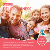 JOLLY JELLY Calcium and Vitamin D3 Tapioca Gummies – 500mg Calcium 1000IU Vitamin D3 – 60 Vegan Gummies – Immunity & Bone Health – Strawerry Flavour by Jolly Jelly