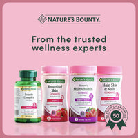 Nature's Bounty Beautiful Skin Gummies - Pack of 60 Gummies, 30 Day Supply - Including Zinc, Vitamins C and E, Biotin and Hyaluronic Acid - Support Your Beauty Routine