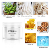 Ultikare Temporary Hair Colour Cream, Ultical Hair Colour Wax Temporary Hair Wax Colour Instant DIY Cosplay for Carnival Christmas Halloween Parties for Men and Women (White)