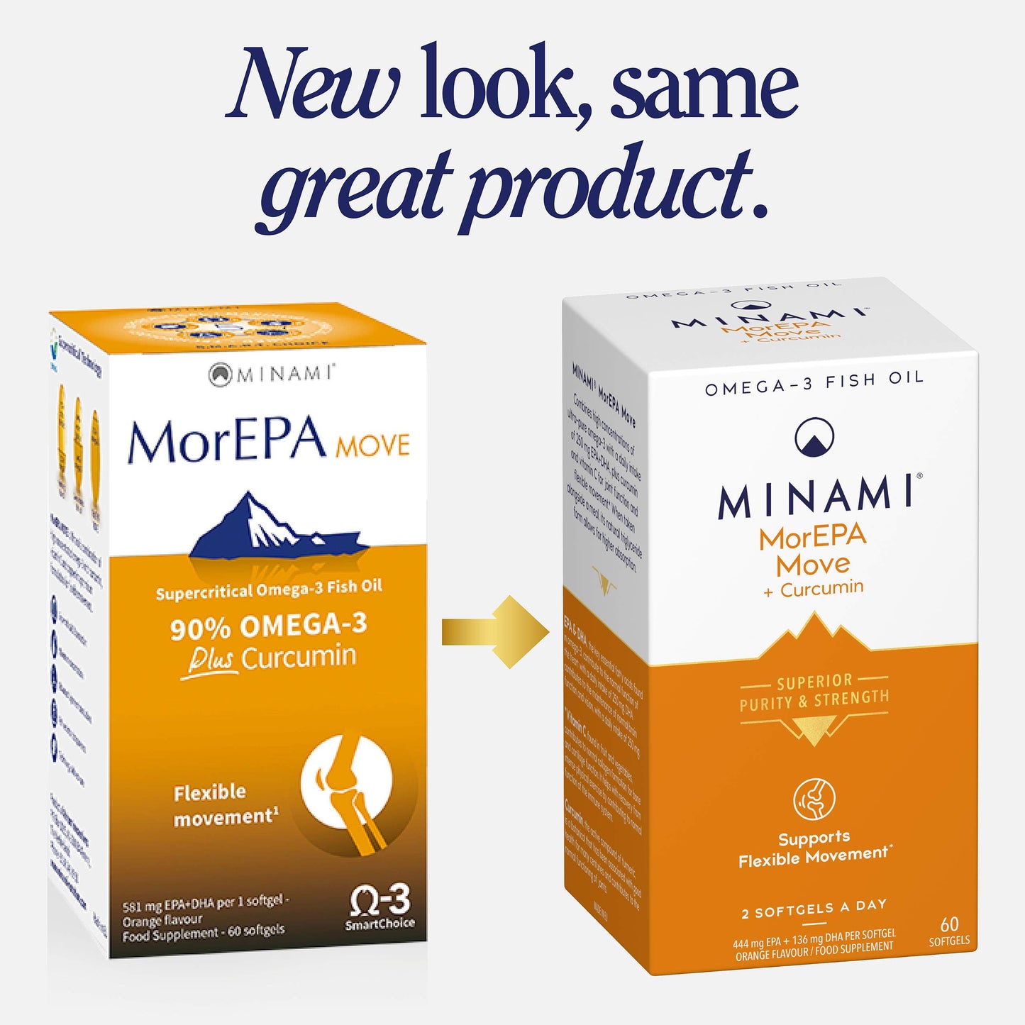 MINAMI MINAM - Omega-3 Fish Oil - MorEPA Move + Curcumin - 60 softgels