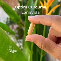 Optim OPTIM Curcuma Longvida Curcumin 45 Vegan Capsules SOYA Free | Natural Extract of Turmeric High Strength & Bioavailability| Supplement for Joint Comfort - Fatigue | NO Black Pepper NO Piperine