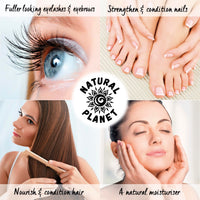 Natural Planet Castor OIl 100ml Cold Pressed Premium Quality 100% Pure Hexane-Free, Non GMO, Versatile Usage Eyelashes, Eyebrows and Hair growth