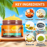LEISGOTO Sunbed Tanning Accelerator, Premium Tan Accelerator Cream - for Sunbeds & Outdoor Sun, with Carrot Tanning Cream, Achieve a Natural Tan Skin - 150g